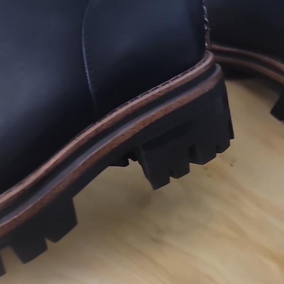 Korks Kork-Ease Vivi Lug Black Chunky Heel Ankle Boots - Picture 6 of 10